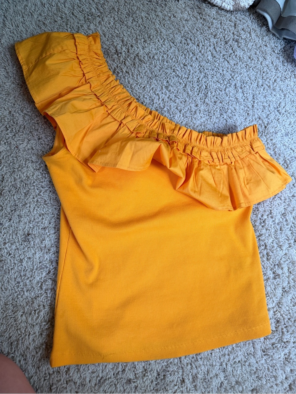 Anthropologie Shirt Orange off shoulder
